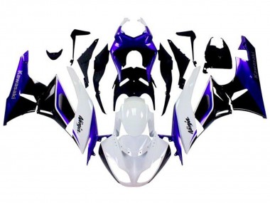 Billigste Kawasaki ZX6R Motorrad Verkleidung 2009-2012 - Blau Weiss Schwarz
