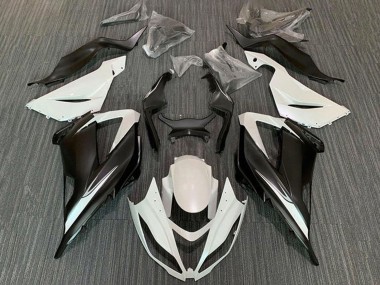 Billigste Kawasaki ZX6R Motorrad Verkleidung Kit 2013-2018 - Weiss Matt Schwarz