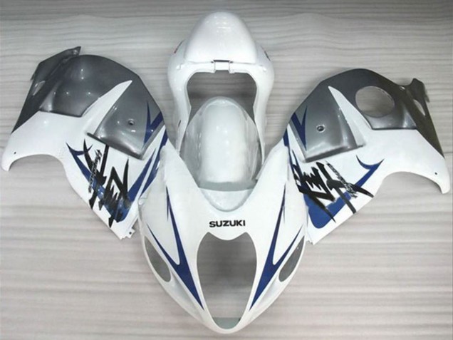 Billigste Suzuki GSXR1000 Motorrad Verkleidung 1996-2007 - Weiss Silber Blau