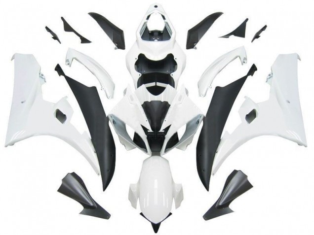 Billigste Yamaha YZF R6 Motorrad Verkleidung 2006-2007 - Weiss Matt Schwarz