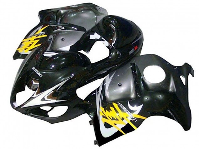 Billigste Suzuki GSXR 1300 Hayabusa Motorrad Verkleidung 1996-2007 - Glanzendes Schwarz Silber Gelb