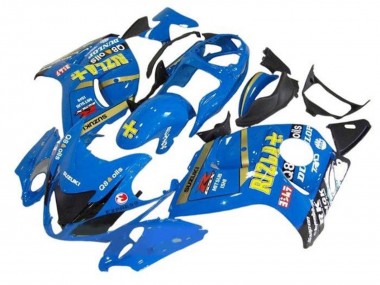 Billigste Suzuki GSXR 1300 Hayabusa Motorrad Verkleidung 2008-2020 - Blau Gold Rizla