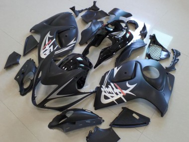 Billigste Suzuki GSXR 1300 Hayabusa Motorrad Verkleidung 2008-2020 - Matt Schwarz Glanzendes Schwarz Silber