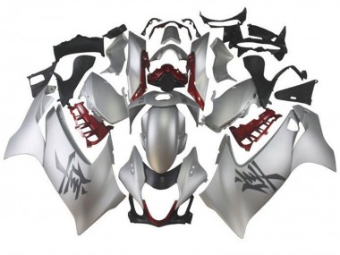 Billigste Suzuki GSXR 1300 Hayabusa Motorrad Verkleidung 2021-2025 - Silber Dunkel Rot