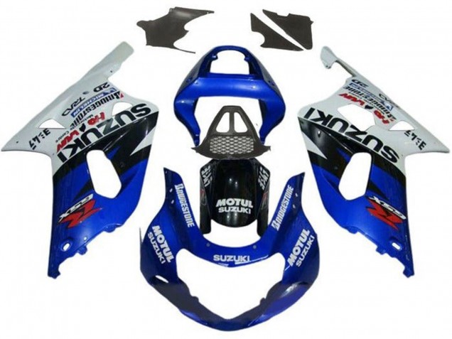 Billigste Suzuki GSXR1000 Motorrad Verkleidung 2000-2002 - Weiss Rot Blau Schwarz Rot