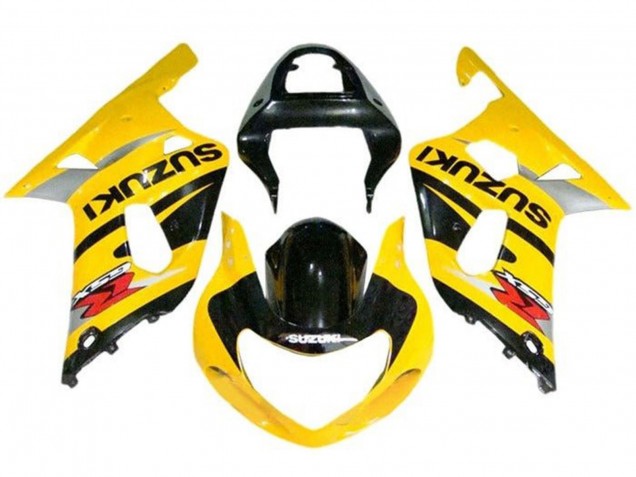 Billigste Suzuki GSXR1000 Motorrad Verkleidung 2000-2002 - Gelb Grau Schwarz