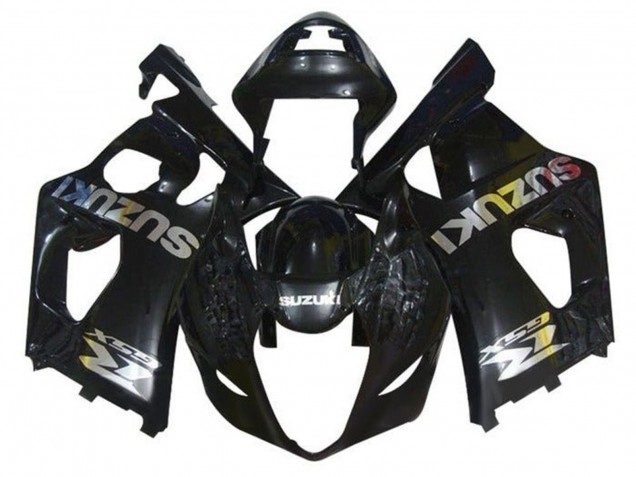 Billigste Suzuki GSXR 1000 Motorrad Verkleidung 2003-2004 - Glanzendes Schwarz Chrome