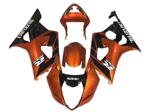 Billigste Suzuki GSXR 1000 Motorrad Verkleidung 2003-2004 - Orange Schwarz Weiss