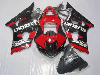 Billigste Suzuki GSXR 1000 Motorrad Verkleidung 2003-2004 - Rot Schwarz Silber