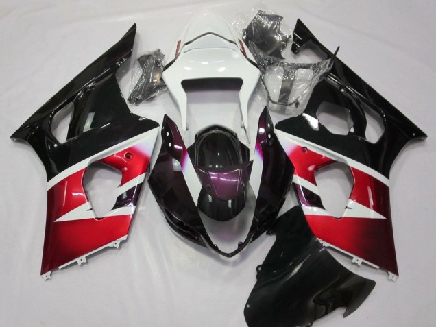 Billigste Suzuki GSXR 1000 Motorrad Verkleidung 2003-2004 - Weiss Rot Lila Schwarz