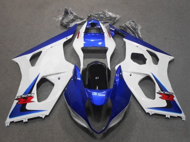 Billigste Suzuki GSXR 1000 Motorrad Verkleidung 2003-2004 - Weiss Blau Schwarz Rot