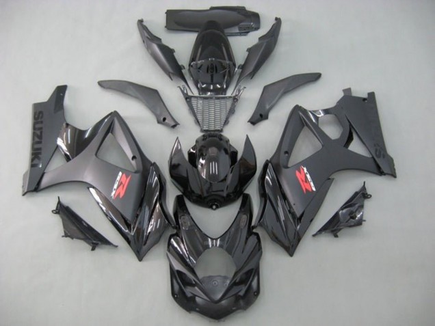 Billigste Suzuki GSXR 1000 Motorrad Verkleidung 2005-2006 - Glanzendes Schwarz Matt Schwarz Rot Weiss