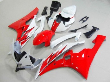 Billigste Yamaha YZF R6 Motorrad Verkleidung 2006-2007 - Weiss Rot