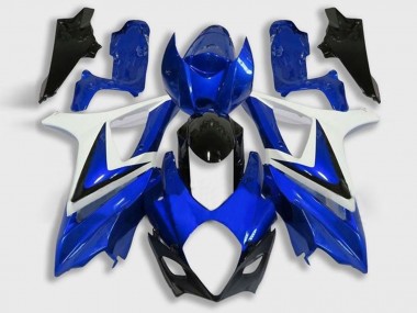 Billigste Suzuki GSXR 1000 Motorrad Verkleidung 2005-2006 - Weiss Blau Schwarz