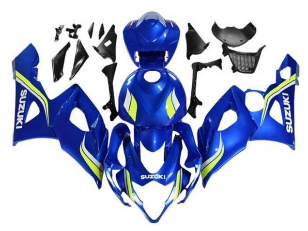 Billigste Suzuki GSXR 1000 Motorrad Verkleidung 2005-2006 - Blau Gelb Weiss