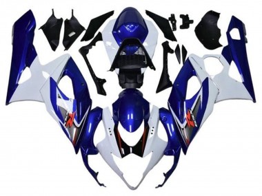 Billigste Suzuki GSXR 1000 Motorrad Verkleidung 2005-2006 - Weiss Blau Rot