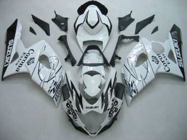 Billigste Suzuki GSXR 1000 Motorrad Verkleidung 2005-2006 - Weiss Schwarz Alstare Corona