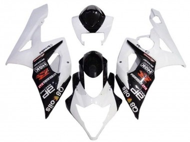 Billigste Suzuki GSXR 1000 Motorrad Verkleidung 2005-2006 - Weiss Schwarz Brembo