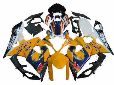Billigste Suzuki GSXR 1000 Motorrad Verkleidung 2005-2006 - Weiss Gelb Blau Schwarz Corona