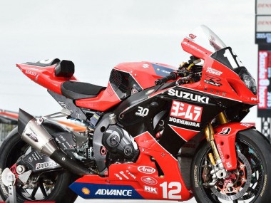 Billigste Suzuki GSXR1000 Motorrad Verkleidung 2017-2024 - Rot Schwarz Weiss Yoshimura