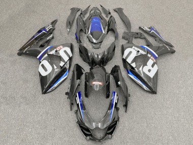 Billigste Suzuki GSXR1000 Motorrad Verkleidung 2017-2024 - Kunst Carbonfaser Weiss Blau
