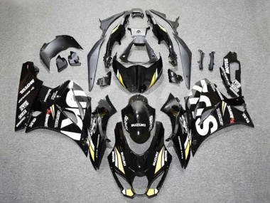 Billigste Suzuki GSXR1000 Motorrad Verkleidung 2017-2024 - Schwarz Weiss Gelb