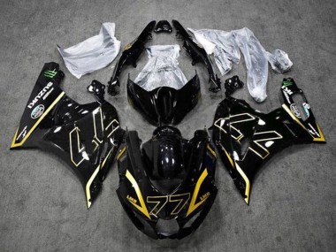 Billigste Suzuki GSXR1000 Motorrad Verkleidung 2017-2024 - Schwarzes Gold 77