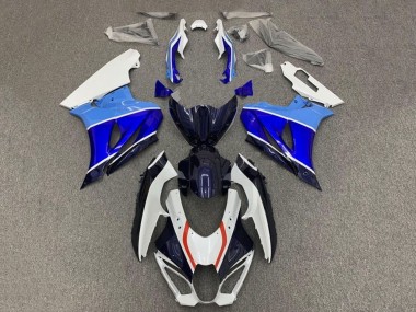 Billigste Suzuki GSXR1000 Motorrad Verkleidung 2017-2024 - Weiss Triple Blau Rot