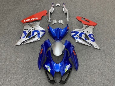 Billigste Suzuki GSXR1000 Motorrad Verkleidung 2017-2024 - Blau Silber Rot