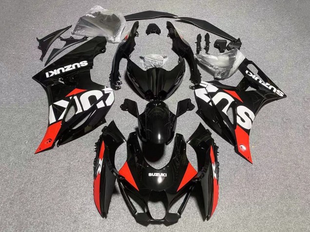 Billigste Suzuki GSXR1000 Motorrad Verkleidung 2017-2025 - Schwarz Rot Weiss