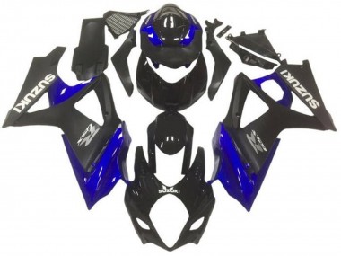 Billigste Suzuki GSXR 1000 Motorrad Verkleidung 2007-2008 - Glanzendes Schwarz Matt Schwarz Blau Grau