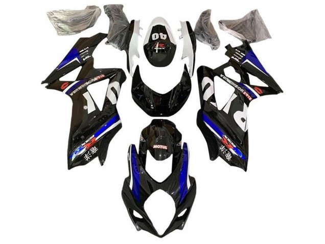 Billigste Suzuki GSXR 1000 Motorrad Verkleidung 2007-2008 - Schwarz Weiss Blau Yoshimura