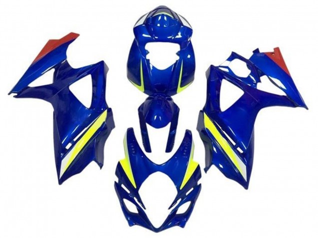Billigste Suzuki GSXR 1000 Motorrad Verkleidung 2007-2008 - Blau Gelb Rot