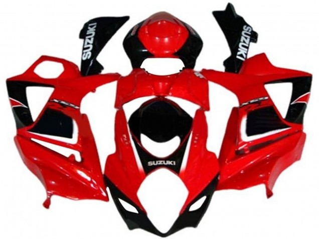 Billigste Suzuki GSXR 1000 Motorrad Verkleidung 2007-2008 - Rot Schwarz Weiss Aufkleber