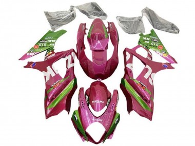 Billigste Suzuki GSXR 1000 Motorrad Verkleidung 2007-2008 - Rosa Grun Weiss