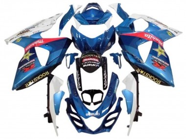Billigste Suzuki GSXR 1000 Motorrad Verkleidung 2009-2016 - Weiss Hellblau Rot Gelb RockStar