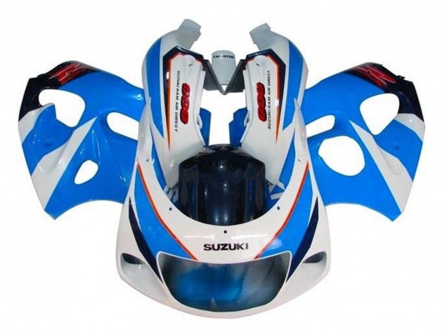 Billigste Suzuki GSXR 600 / GSXR 750 Motorrad Verkleidung 1996-2000 - Blau Weiss Rot