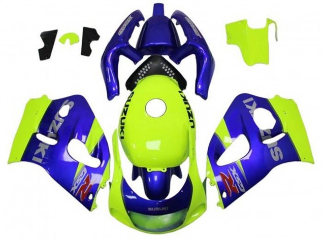Billigste Suzuki GSXR 600 / GSXR 750 Motorrad Verkleidung 1996-2000 - Blau Gelb