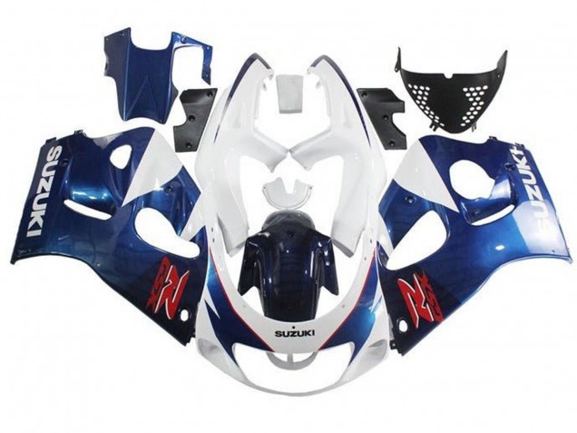 Billigste Suzuki GSXR 600 / GSXR 750 Motorrad Verkleidung 1996-2000 - Weiss Blau Rot