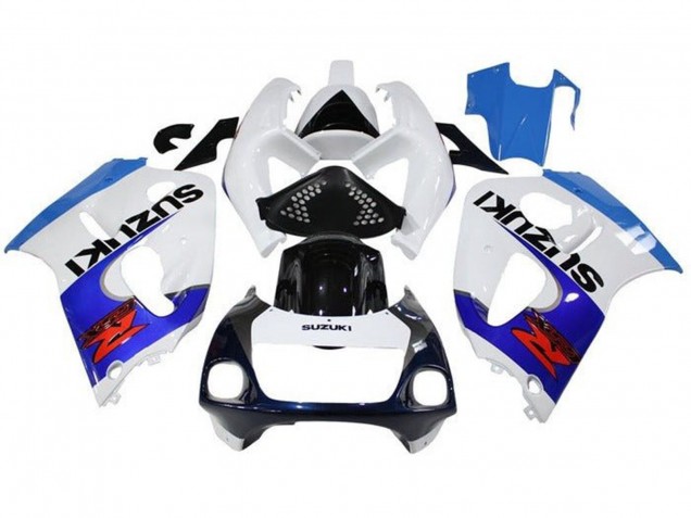 Billigste Suzuki GSXR 600 / GSXR 750 Motorrad Verkleidung 1996-2000 - Weiss Triple Blau Schwarz Rot