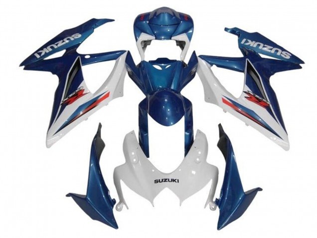 Billigste Suzuki GSXR 600 / GSXR 750 Motorrad Verkleidung 2008-2010 - Blau Weiss Rot