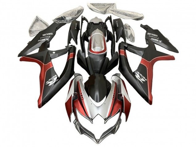 Billigste Suzuki GSXR 600 / GSXR 750 Motorrad Verkleidung 2008-2010 - Silber Rot Matt Schwarz