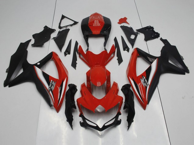 Billigste Suzuki GSXR 600 / GSXR 750 Motorrad Verkleidung 2008-2010 - Rot Schwarz Weiss Silber