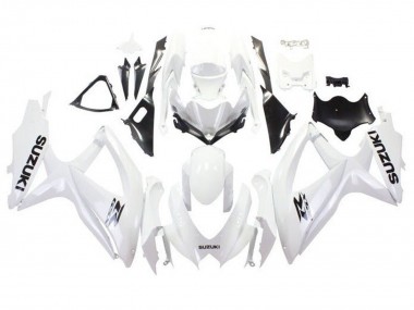 Billigste Suzuki GSXR 600 / GSXR 750 Motorrad Verkleidung 2008-2010 - Weiss Schwarz