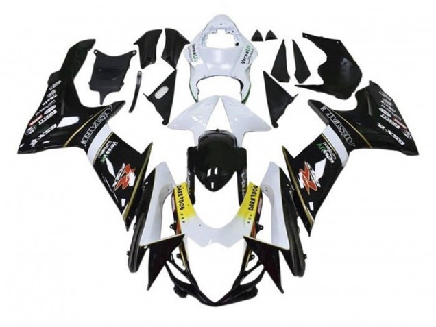 Billigste Suzuki GSXR 600 / GSXR 750 Motorrad Verkleidung 2011-2024 - Weiss Gelb Schwarz Alstare Dunkel Dog