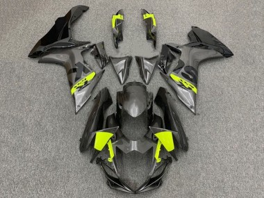Billigste Suzuki GSXR 600 / GSXR 750 Motorrad Verkleidung 2011-2024 - Grau Schwarz Neon Gelb