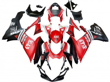 Billigste Suzuki GSXR 600 / GSXR 750 Motorrad Verkleidung 2011-2024 - Rot Weiss Schwarz Motul