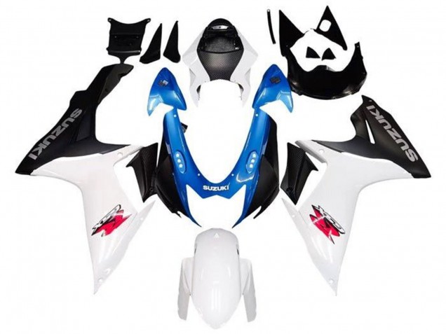 Billigste Suzuki GSXR 600 / GSXR 750 Motorrad Verkleidung 2011-2024 - Weiss Blau Schwarz Rosa