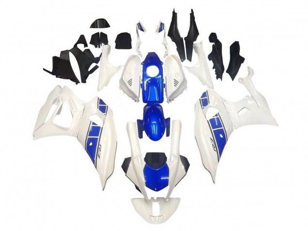 Billigste Yamaha YZF R7 Motorrad Verkleidung 2021-2024 - Weiss Blau Streifen