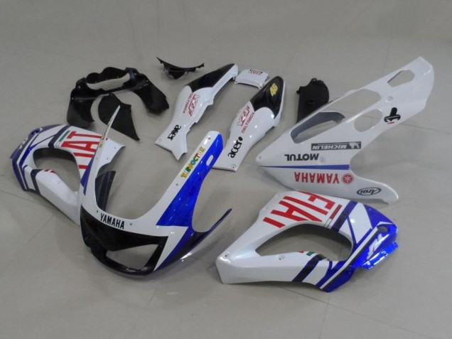 Billigste Yamaha YZF 1000R Thunderace Motorrad Verkleidung 1997-2007 - Weiss Blau Rot Fiat
